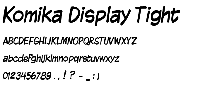 Komika Display Tight font